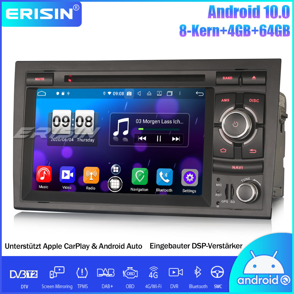 Erisin ES8738A 8 Kern Android 10 0 DAB DSP Autoradio 64GB ROM CarPlay