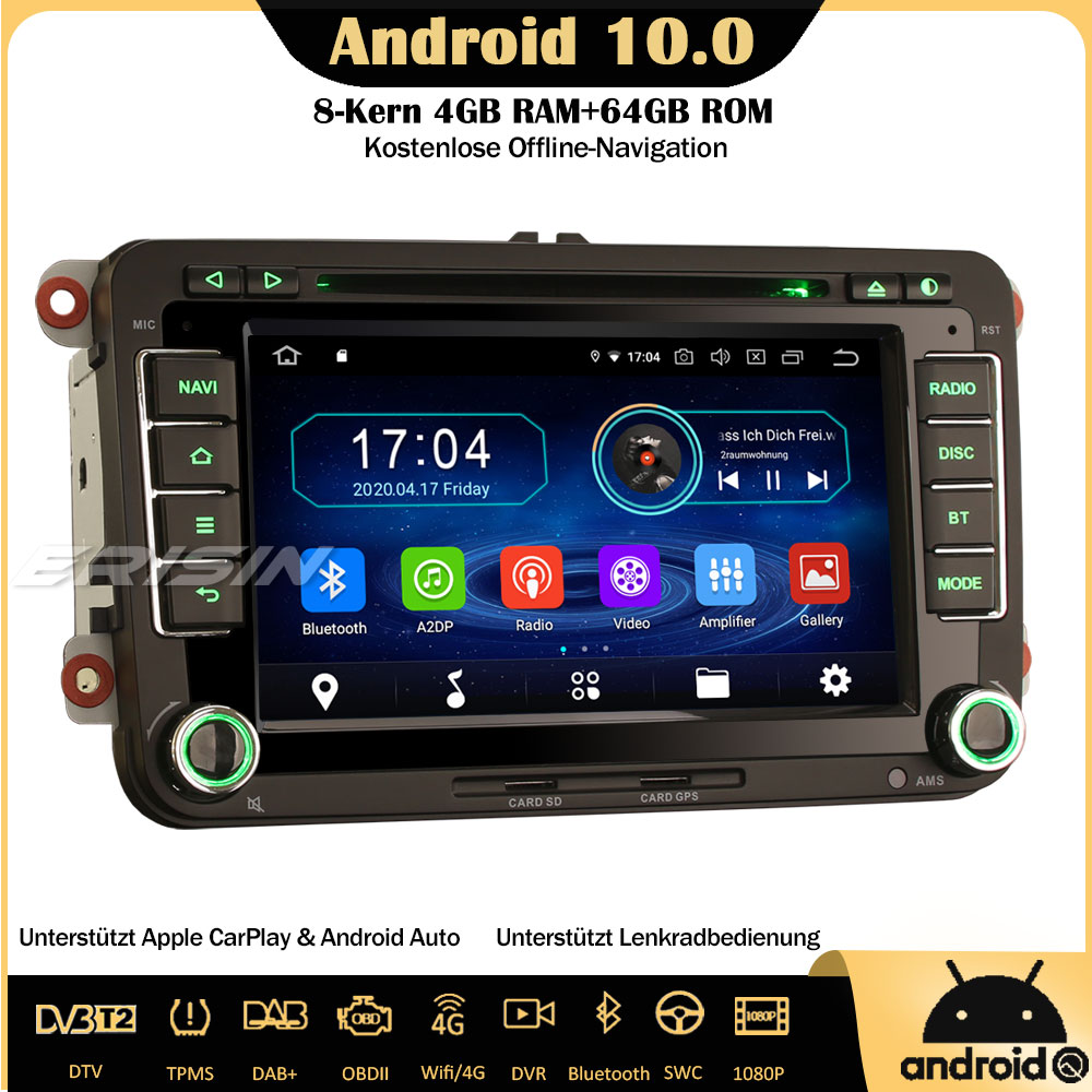 Erisin ES6948V 8 Kern Android 10 Autoradio GPS OPS DTV CarPlay WiFi