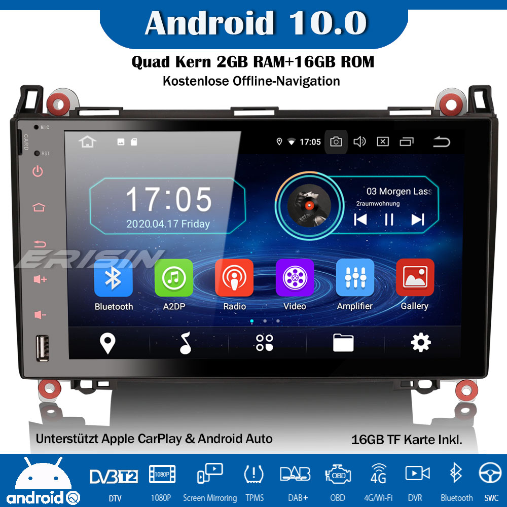 Erisin ES5992B DAB+Android 10.0 Autoradio CarPlay SWC 4G Navi GPS