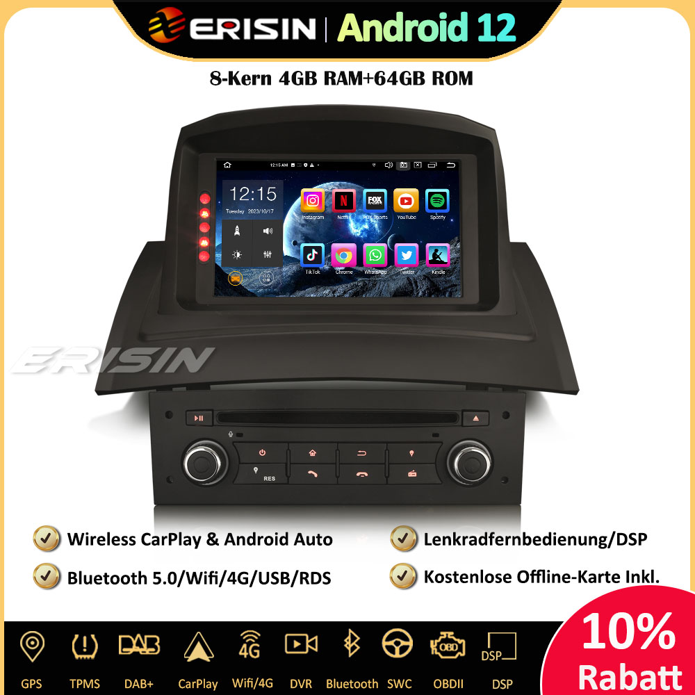 Erisin Es M Zoll Kern Android Autoradio Gps Carplay Dab Android Auto Canbus