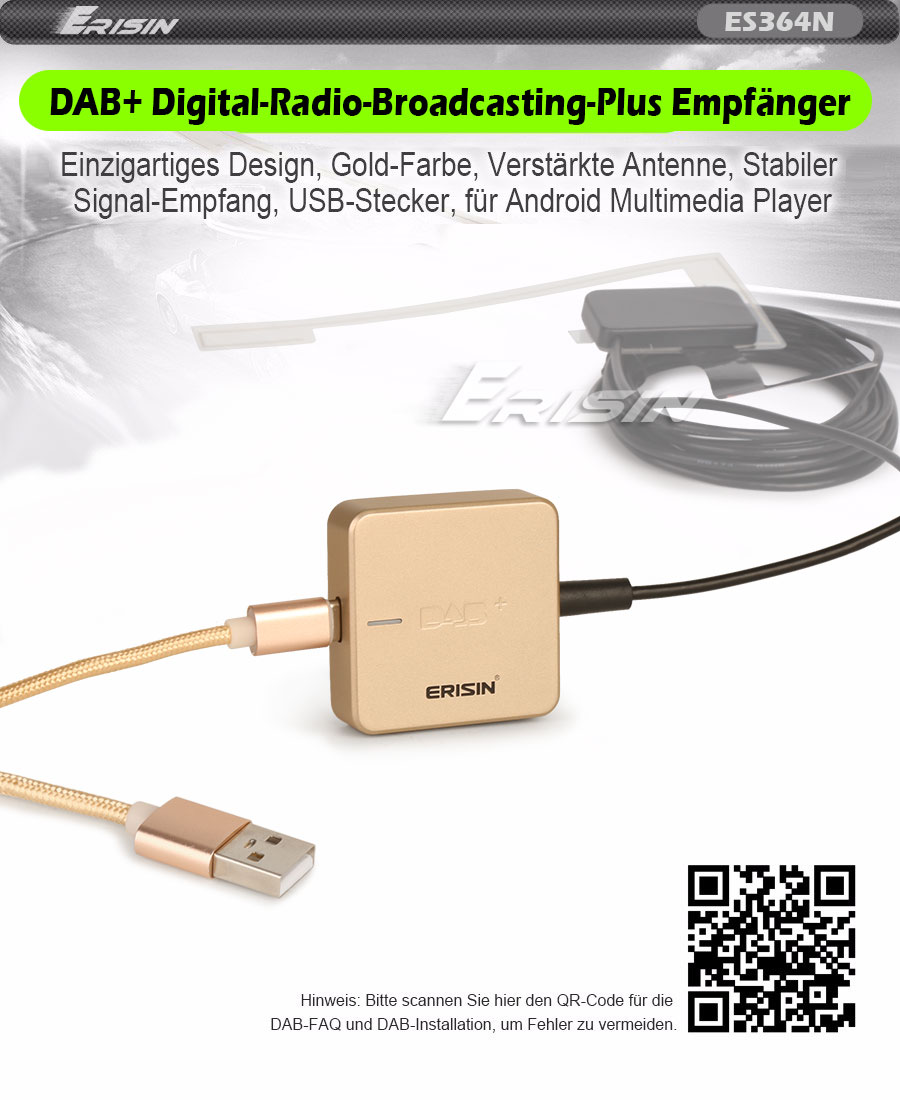 ELGAUS ES-DAB2604, DAB+ Empfänger für Android Autoradios